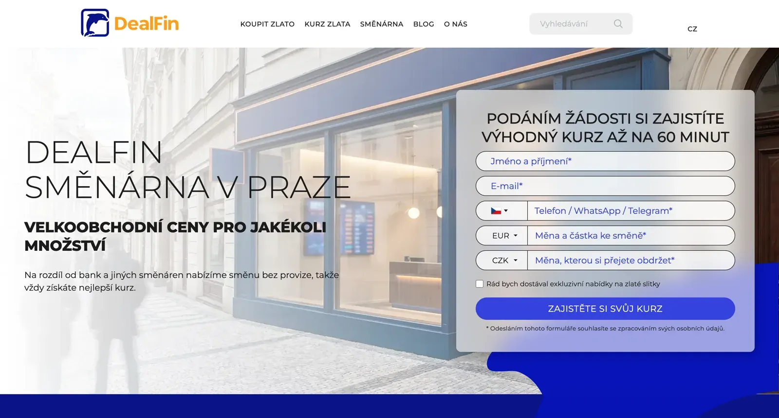 Currency exchange with live rates