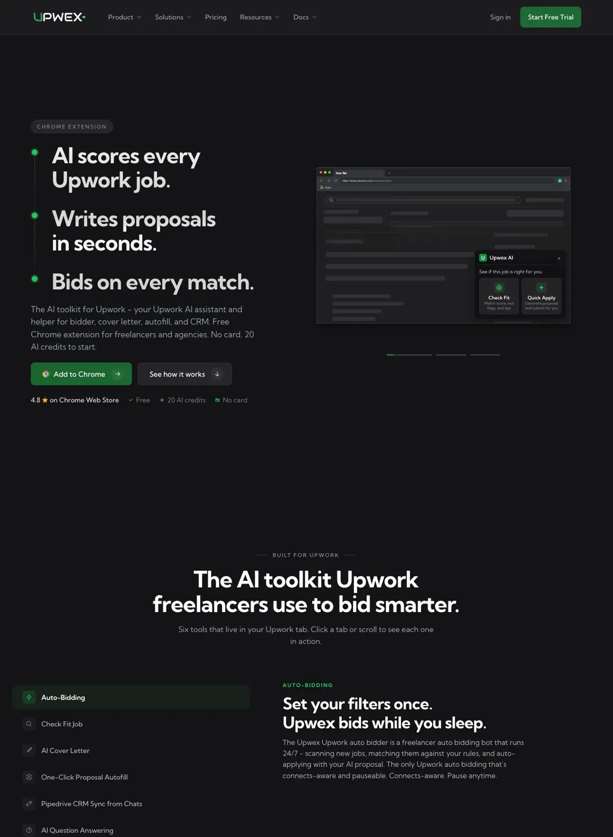 Upwex landing page on a tablet